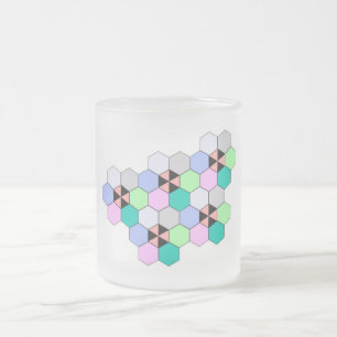 TASSE GIVRÉ HEXAGON COLORÉ