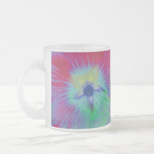 Tasse Givré Hollyhock Fleur lumières lumineuses Verre givrée M