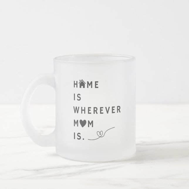 Tasse Givré Home Is Wherever Mom Is – Gift For Mom (Gauche)