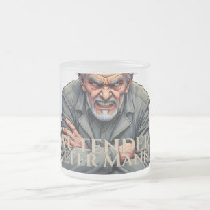 Tasse Givré Homme âgé en colère – Illustration de dessin animé