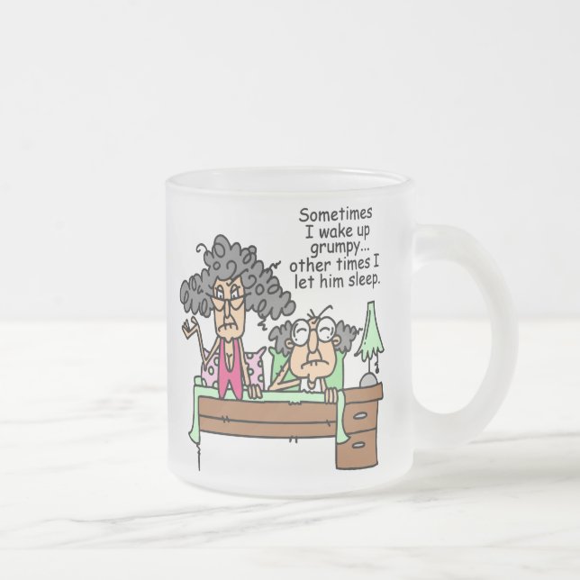 Tasse Givré Humoristique, laissez grumeux dormir (Droit)