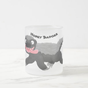 Tasse Givré Illustration de blaireau au miel affamé