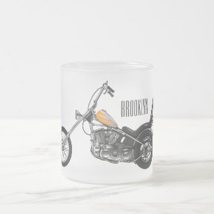 Tasse Givré Illustration de Chopper Motorcycle 1950