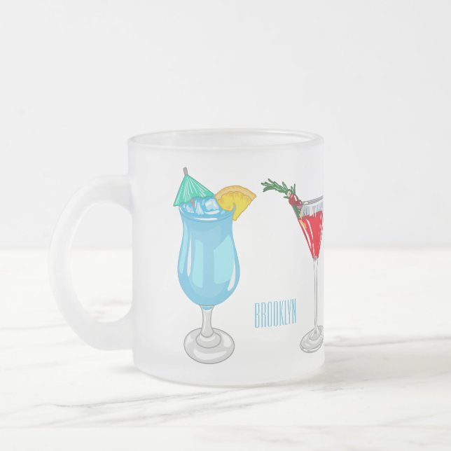 Tasse Givré Illustration de cocktail (Gauche)