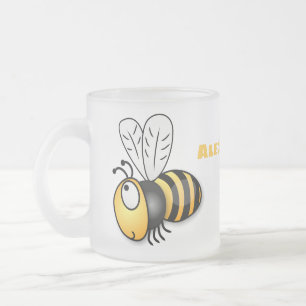 Tasse Givré Illustration de dessin animé d'abeilles joyeux