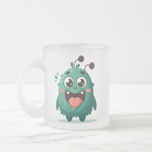 Tasse Givré Illustration de dessin animé de monstre mignon