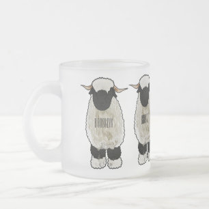 Tasse Givré illustration de dessin animé de mouton Valais Blac