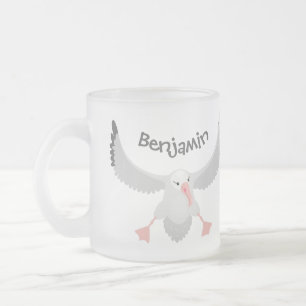 Tasse Givré Illustration de dessin animé d'un albatros mignon