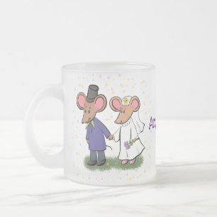 Tasse Givré Illustration de dessin animé d'un couple de souris