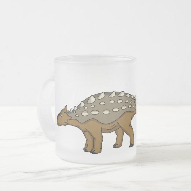 Tasse Givré Illustration de dinosaure blindé Ankylosaurus (Devant gauche)