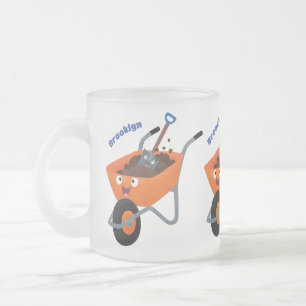 Tasse Givré Illustration de la brouette en brouette orange trè