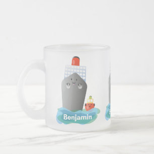 Tasse Givré Illustration de la caricature de remorqueur de paq