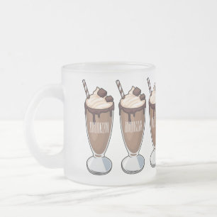 Tasse Givré Illustration de milk-shake au chocolat