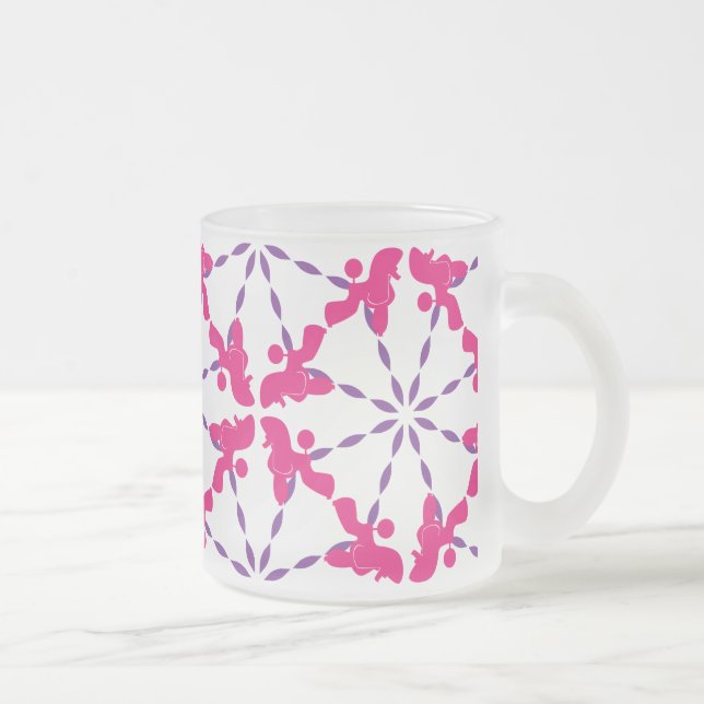 Tasse Givré Illustration de motif de caniche personnalisable  (Droit)