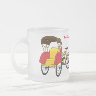 Tasse Givré Illustration de pousse-pousse pédicab