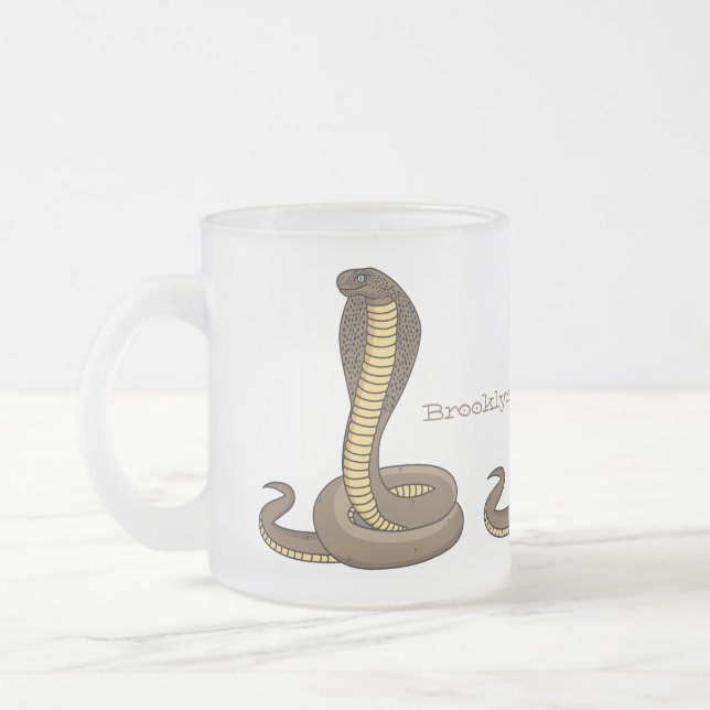 Tasse Givré Illustration de serpent à cobra Brown (Gauche)