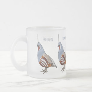 Tasse Givré Illustration d'oiseau de caille de montagne