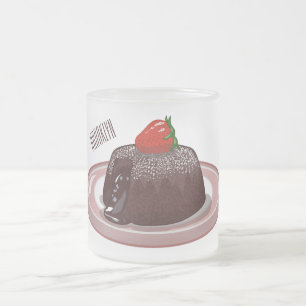 Tasse Givré Illustration du gâteau de lave au chocolat