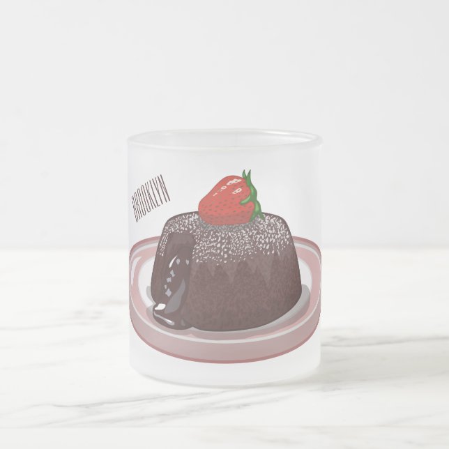 Tasse Givré Illustration du gâteau de lave au chocolat (Centre)