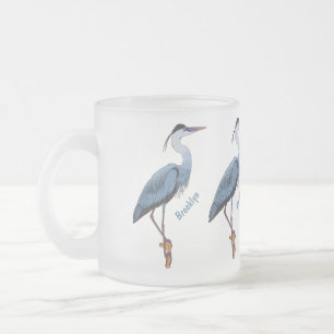 Tasse Givré Illustration du grand héron bleu