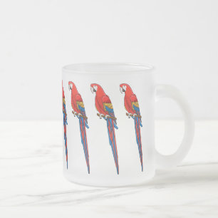 Tasse Givré Illustration du perroquet de macaw Scarlet