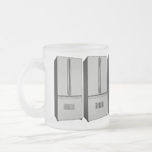 Tasse Givré Illustration du réfrigérateur de porte française