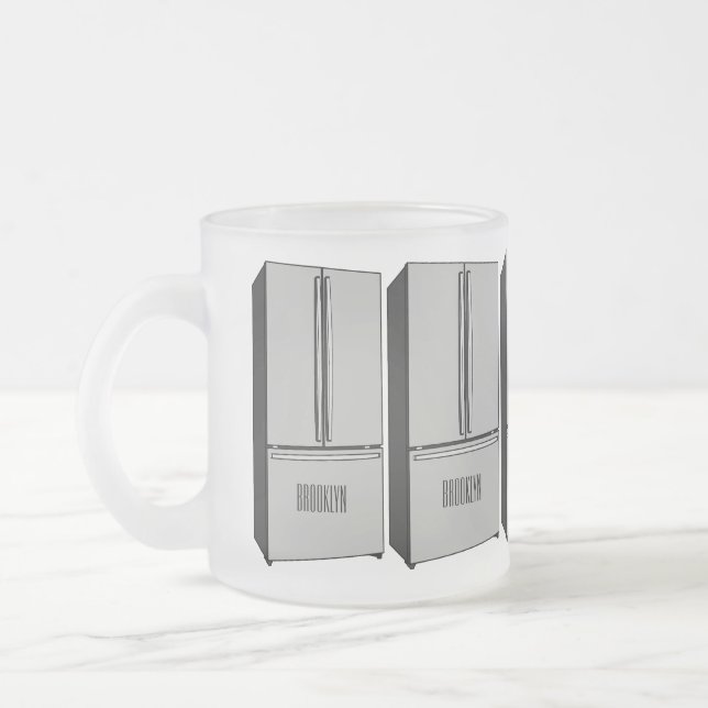 Tasse Givré Illustration du réfrigérateur de porte française (Gauche)