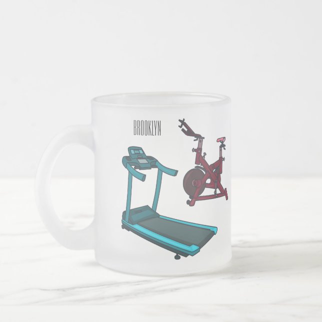 Tasse Givré Illustration du tapis roulant et de la bande dessi (Gauche)
