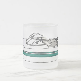 Tasse Givré Illustration d'un bateau à moteur