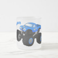 Illustration d'un camion monstre bleu mou