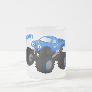 Tasse Givré Illustration d'un camion monstre bleu mou