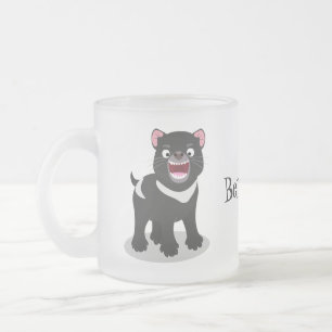Tasse Givré Illustration d'un diable de Tasmanie affamé