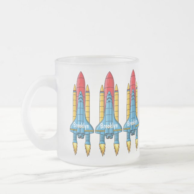 Tasse Givré Illustration d'un vaisseau de fusées (Gauche)