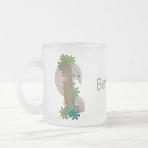 Tasse Givré Illustration d'une anteure de pangolin mignonne