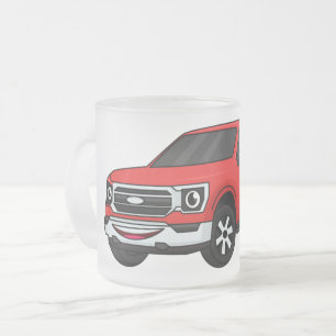 Tasse Givré Illustration d'une camionnette rouge mou