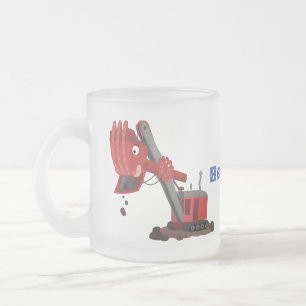 Tasse Givré Illustration d'une pelle à vapeur rouge mou