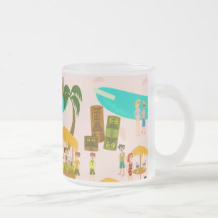 Tasse Givré Illustration Retro Art Life Pool Party