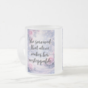 Tasse Givré Inarrêtable par l'affirmation inspirante de survie