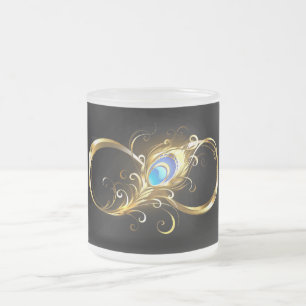 Tasse Givré Infinité avec plume de paon doré