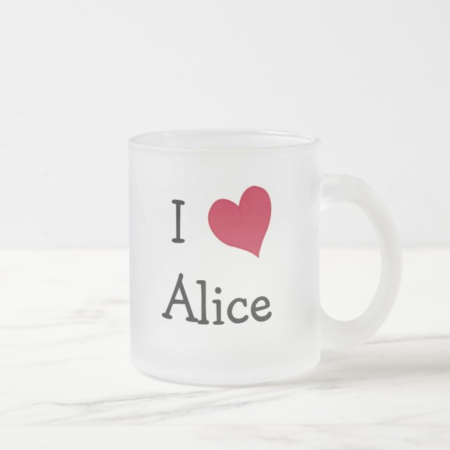 Tasse Givré J'aime Alice (Droit)