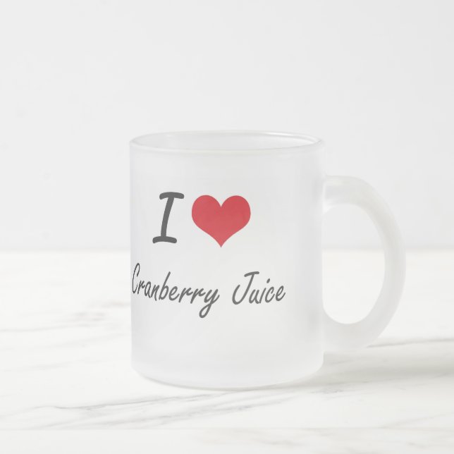 Tasse Givré J'aime la conception artistique de jus de (Droit)