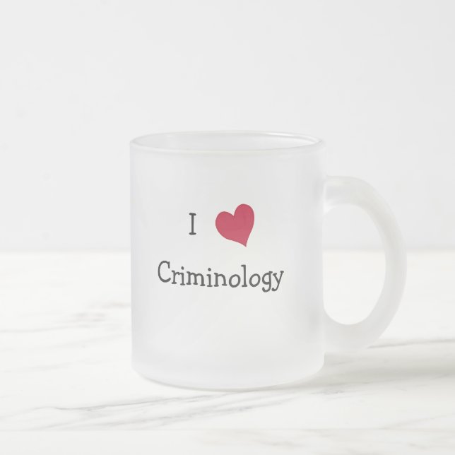 Tasse Givré J'aime la criminologie (Droit)