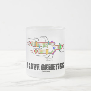 Tasse Givré J'aime la génétique (la reproduction d'ADN)