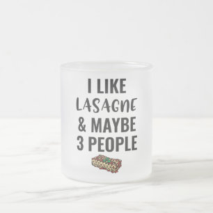 Tasse Givré J'Aime Lasagne Et Peut-Être 3 Personnes