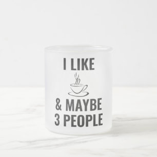 Tasse Givré J'Aime Le Café Et Peut-Être 3 Personnes