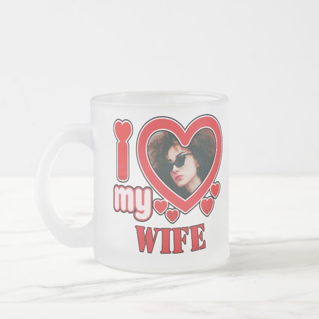 Tasse Givré J'Aime Ma Femme Personnalisée (Gauche)
