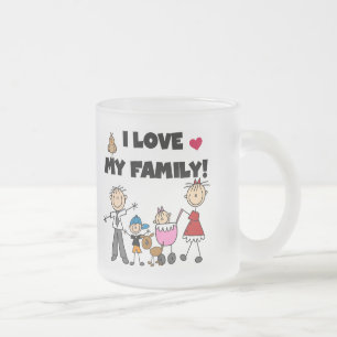 Tasse Givré J'aime mes T-shirts et cadeaux de famille