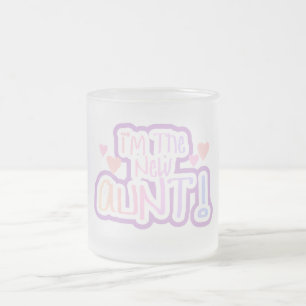 Tasse Givré Je suis la Nouvelle Tante - Tons de rose