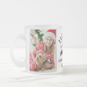 Tasse Givré Je t'aime Maman Écriture Élégante 2 Photos Colla