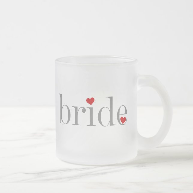 Tasse Givré Jeune mariée grise des textes (Droit)